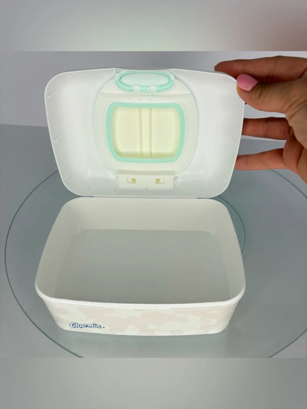 Charmin Freshmates Wipes Dispenser Pop Up Bathroom Holder White Tan Green